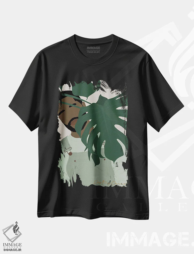 تیشرت مشکی طرح دار پدر گیاه دو، هنر آمریکایی آفریقایی تبار اثر دستینی دارسل | immage.ir