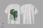 تیشرت سفید طرح دار پدر گیاه دو، هنر آمریکایی آفریقایی تبار اثر دستینی دارسل | فروشگاه ایماژ