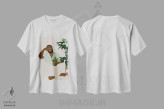 تیشرت سفید طرح دار پدر گیاه یک، هنر آمریکایی آفریقایی تبار اثر دستینی دارسل | immage.ir