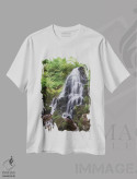تیشرت سفید طرح دار آبشار مخفی، مدیوم اثر داتلیش | فروشگاه ایماژ