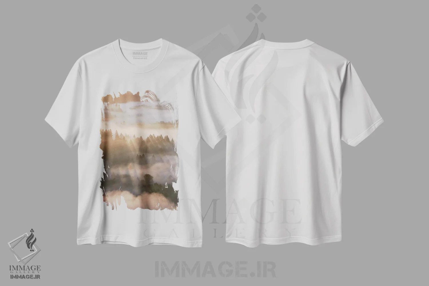 تیشرت سفید طرح دار سایه های درخشان، مدیوم اثر داتلیش | immage.ir