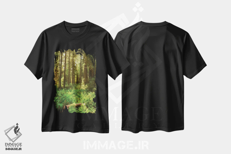 تیشرت مشکی طرح دار افتادگان، مدیوم اثر داتلیش | immage.ir