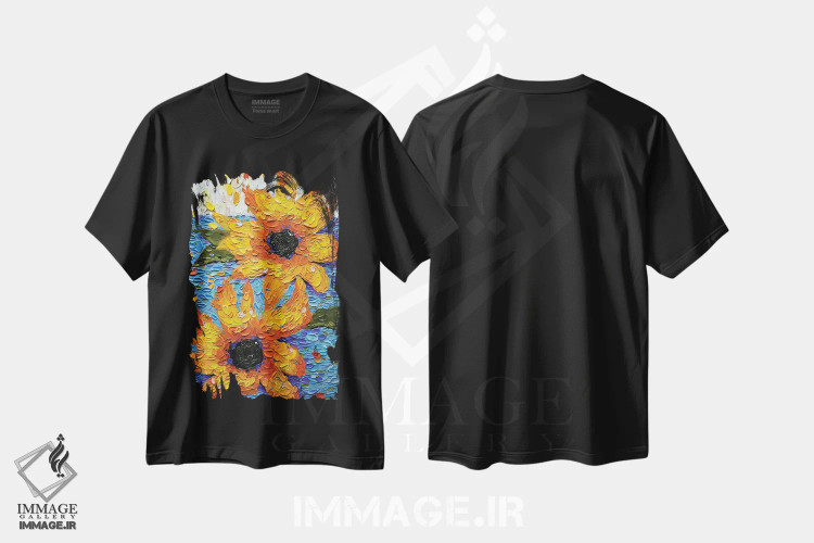 تیشرت مشکی طرح دار گل برای دیزیره، دکور معاصر اثر دنا تولفسون | immage.ir