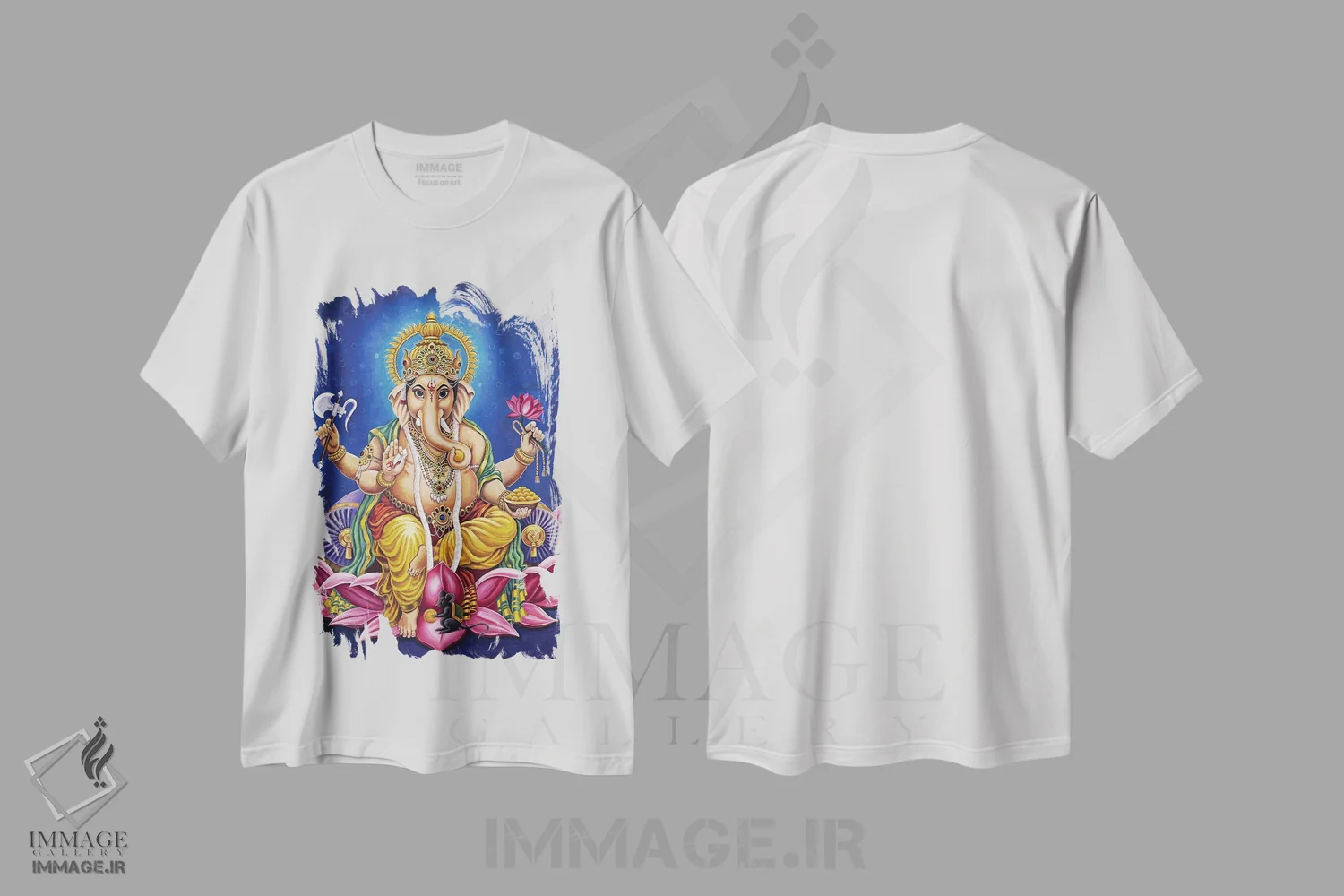 تیشرت سفید طرح دار گِنِشا، دکور آسیایی اثر دیانا تیتووا | immage.ir