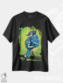 تیشرت مشکی طرح دار آقای بلو جی بازیگوش، هنر فاخر معاصر اثر دیانا تیتووا | immage.ir