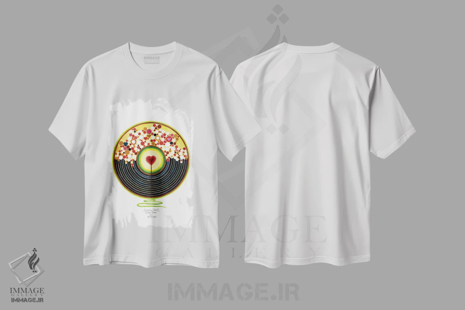 تیشرت سفید طرح دار خود یک، آبستره اثر دیانا تیتووا | immage.ir