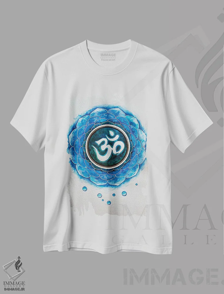 تیشرت سفید طرح دار گل اُم اثر دیانا تیتووا | immage.ir