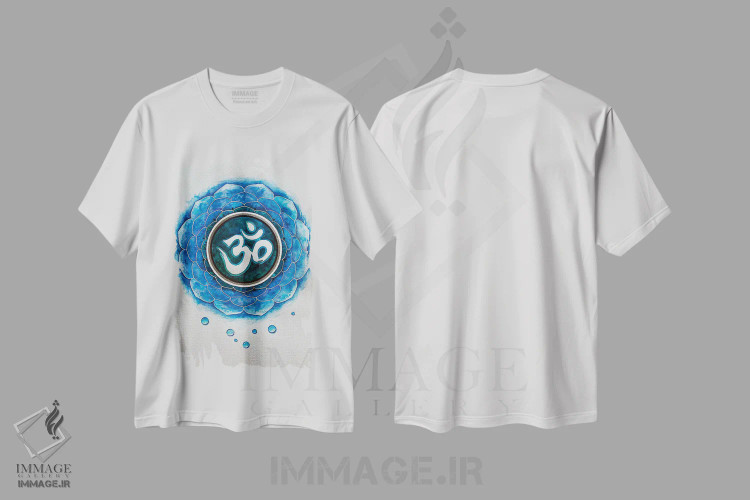 تیشرت سفید طرح دار گل اُم اثر دیانا تیتووا | immage.ir