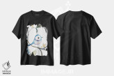 تیشرت مشکی طرح دار نگاه پرنده آبی، مدیوم اثر دن تاویس | فروشگاه ایماژ