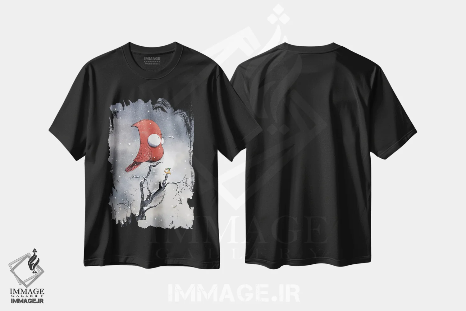 تیشرت مشکی طرح دار برخی پرندگان زمستان را دوست ندارند، مدیوم اثر دن تاویس | immage.ir