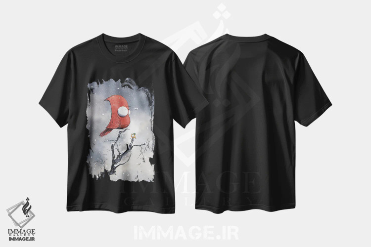 تیشرت مشکی طرح دار برخی پرندگان زمستان را دوست ندارند، مدیوم اثر دن تاویس | immage.ir