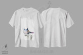 تیشرت سفید طرح دار پرنده چش درشت، مدیوم اثر دن تاویس | immage.ir