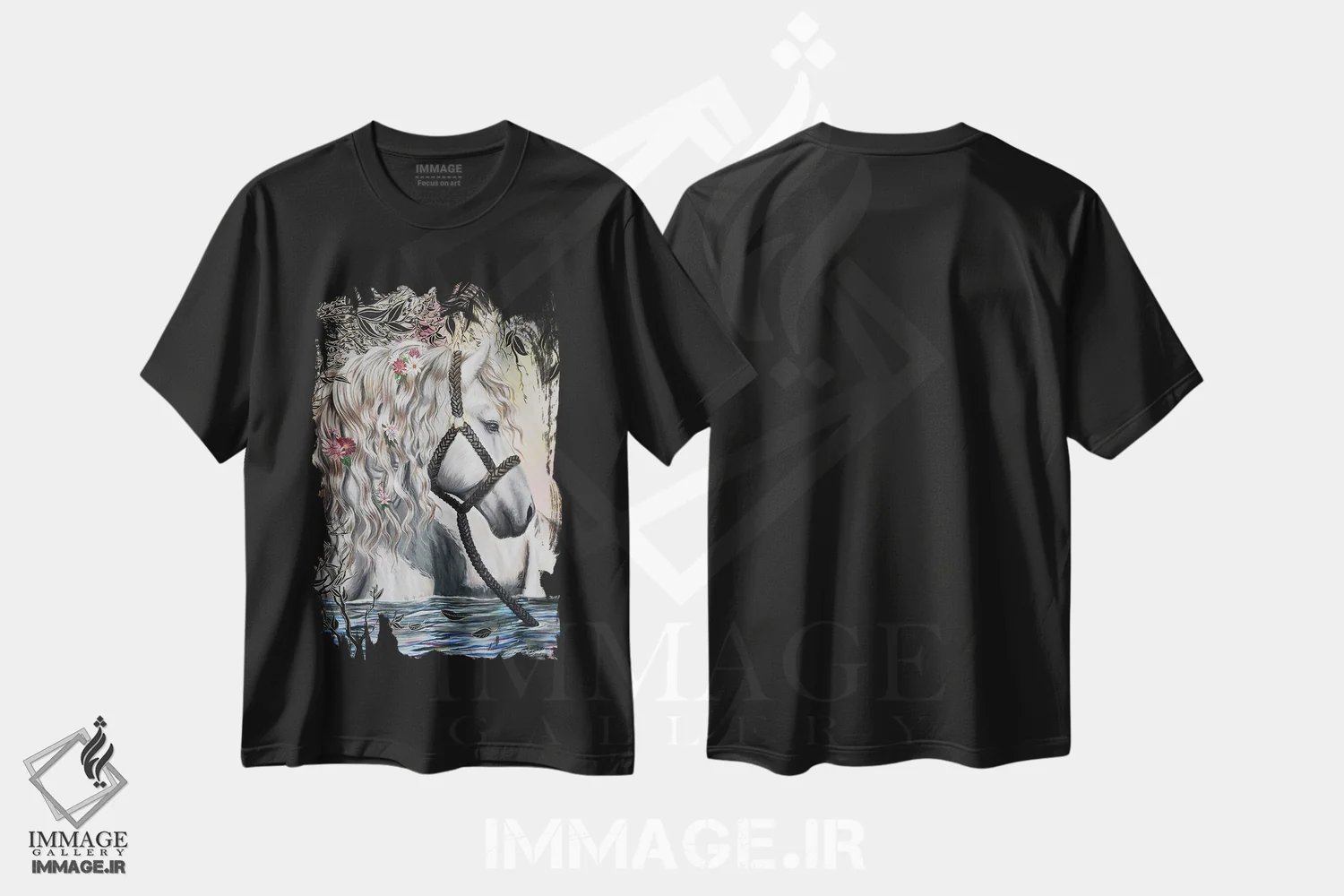 تیشرت مشکی طرح دار قدیس، هنر فاخر معاصر اثر دکوتا دیت ویلر | immage.ir