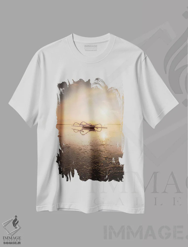 تیشرت سفید طرح دار بالی یک، مدیوم اثر دایسوکه اوئه ماتسو | فروشگاه ایماژ