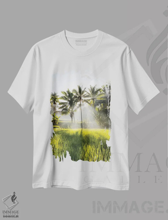 تیشرت سفید طرح دار بالی دو، مدیوم اثر دایسوکه اوئه ماتسو | immage.ir