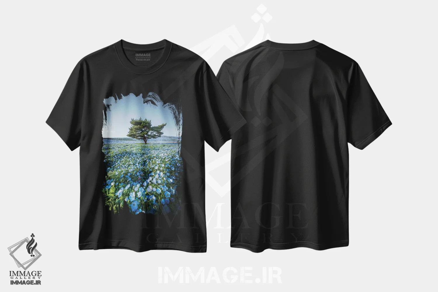 تیشرت مشکی طرح دار بهار در ژاپن بیست و هشتم، مدیوم اثر دایسوکه اوئه ماتسو | immage.ir