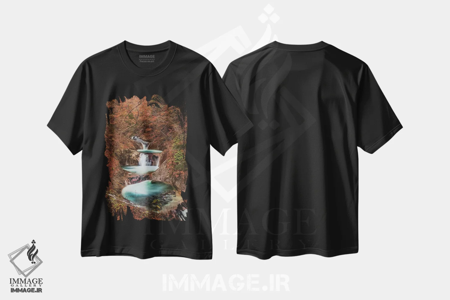 تیشرت مشکی طرح دار پاییز در ژاپن پانزده، مدیوم اثر دایسوکه اوئه ماتسو | immage.ir