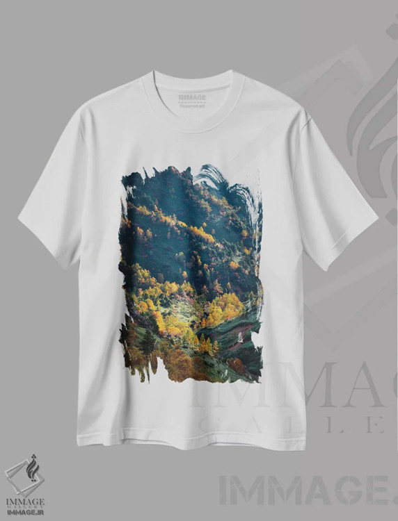 تیشرت سفید طرح دار پاییز در ژاپن سی و ششم، مدیوم اثر دایسوکه اوئه ماتسو | immage.ir