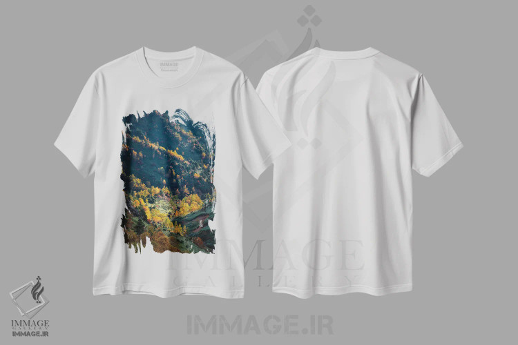 تیشرت سفید طرح دار پاییز در ژاپن سی و ششم، مدیوم اثر دایسوکه اوئه ماتسو | immage.ir