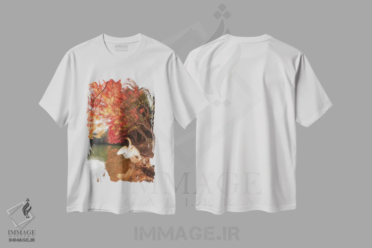 تیشرت سفید طرح دار پاییز در ژاپن چهار، مدیوم اثر دایسوکه اوئه ماتسو | immage.ir