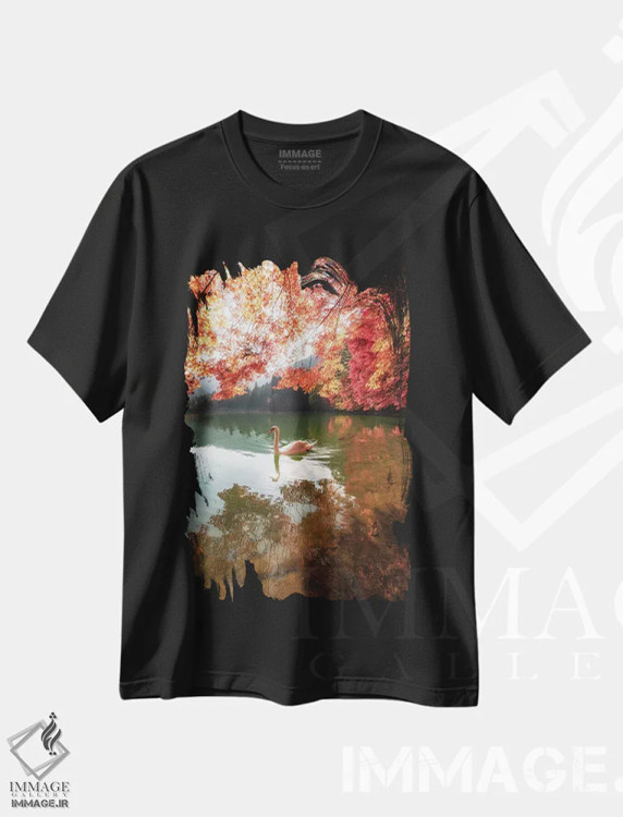 تیشرت مشکی طرح دار پاییز در ژاپن پنج، مدیوم اثر دایسوکه اوئه ماتسو | immage.ir