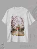 تیشرت سفید طرح دار بهار در ژاپن سه، مدیوم اثر دایسوکه اوئه ماتسو | فروشگاه ایماژ