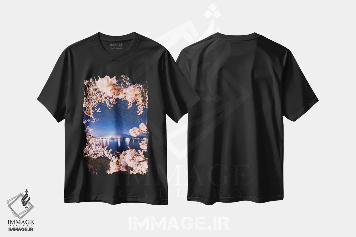 تیشرت مشکی طرح دار بهار در ژاپن شش، مدیوم اثر دایسوکه اوئه ماتسو | فروشگاه ایماژ