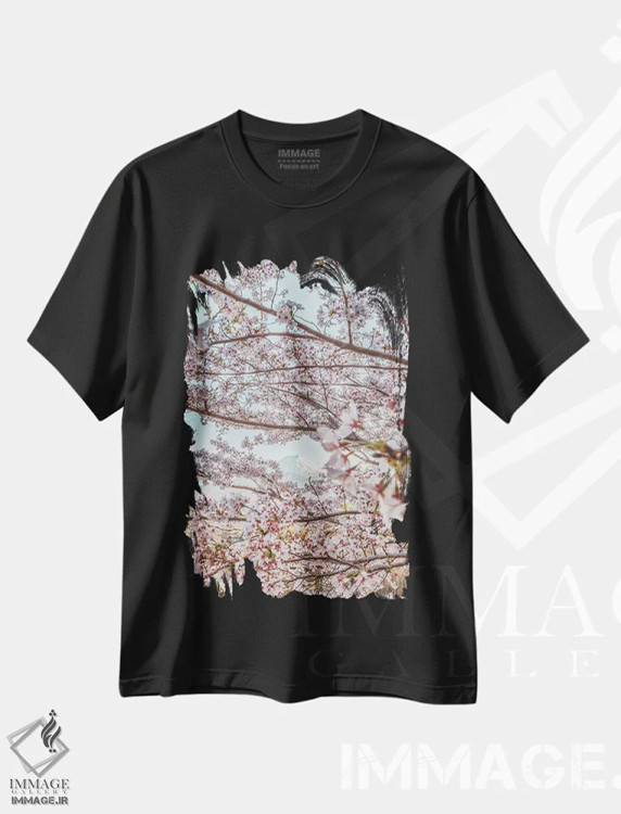 تیشرت مشکی طرح دار بهار در ژاپن هفت، مدیوم اثر دایسوکه اوئه ماتسو | immage.ir