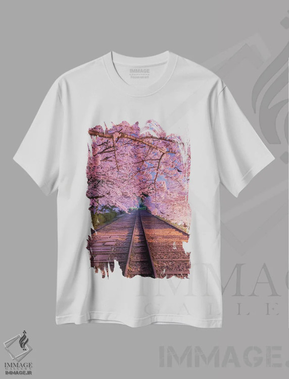 تیشرت سفید طرح دار بهار در ژاپن هشت، مدیوم اثر دایسوکه اوئه ماتسو | immage.ir