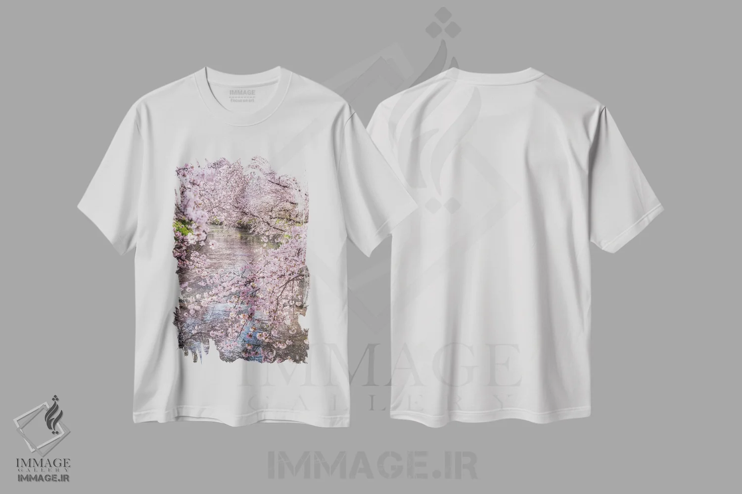 تیشرت سفید طرح دار بهار در ژاپن پانزده، مدیوم اثر دایسوکه اوئه ماتسو | فروشگاه ایماژ