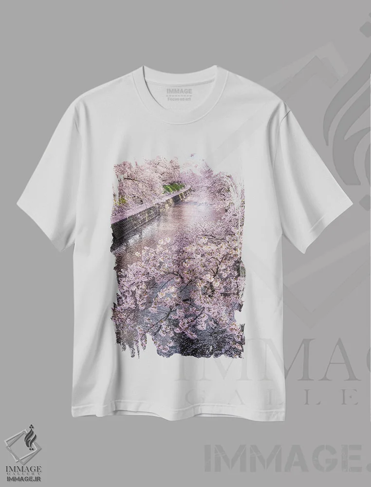 تیشرت سفید طرح دار بهار در ژاپن شانزده، مدیوم اثر دایسوکه اوئه ماتسو | immage.ir