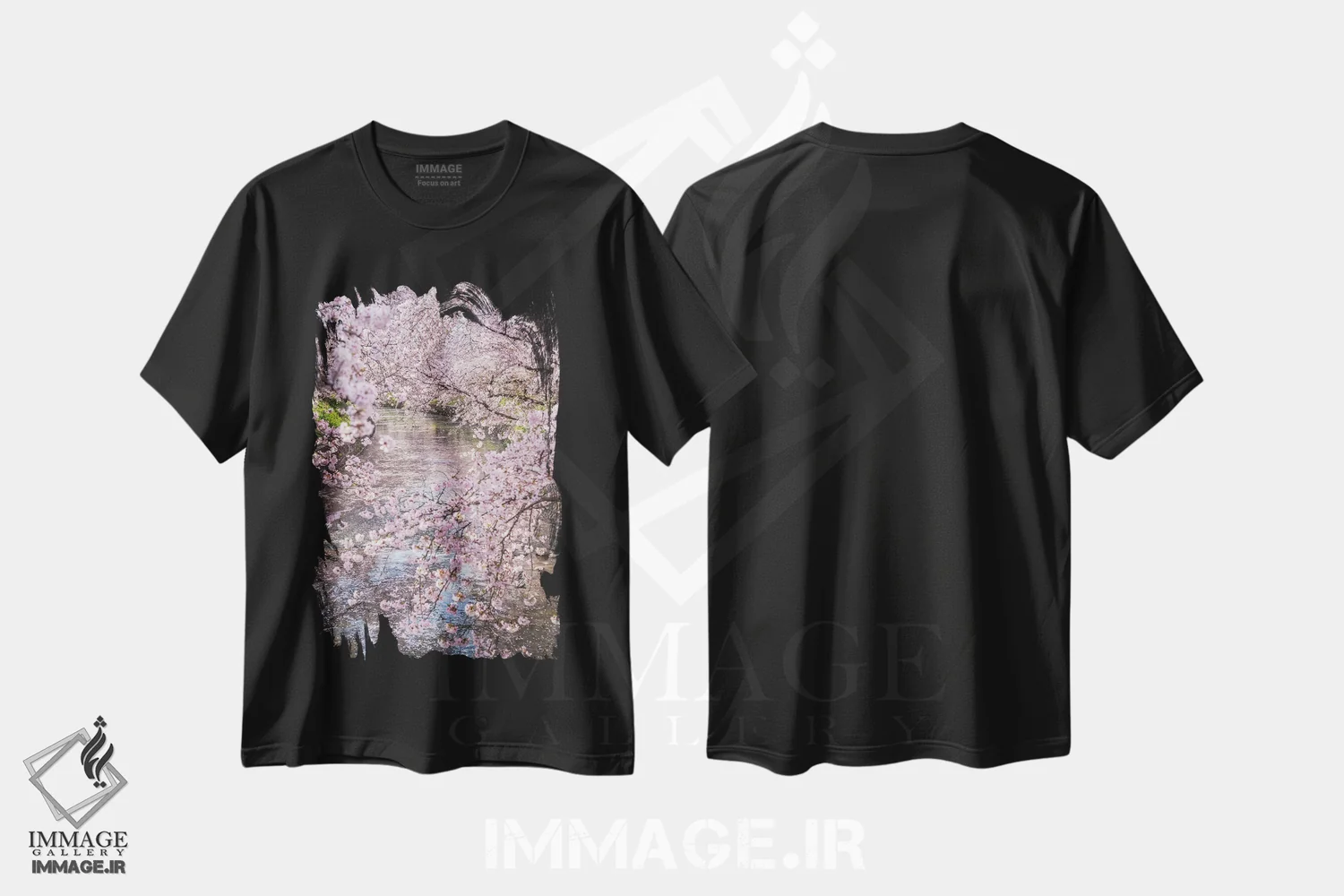 تیشرت مشکی طرح دار بهار در ژاپن پانزده، مدیوم اثر دایسوکه اوئه ماتسو | immage.ir