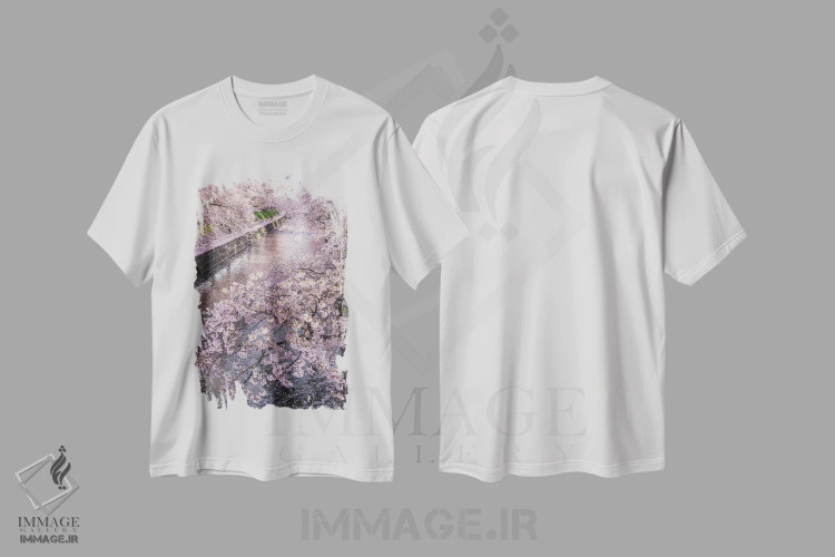 تیشرت سفید طرح دار بهار در ژاپن شانزده، مدیوم اثر دایسوکه اوئه ماتسو | immage.ir