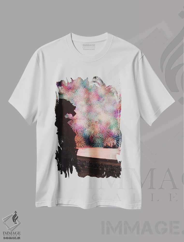 تیشرت سفید طرح دار تابستان در ژاپن سه، مدیوم اثر دایسوکه اوئه ماتسو | immage.ir