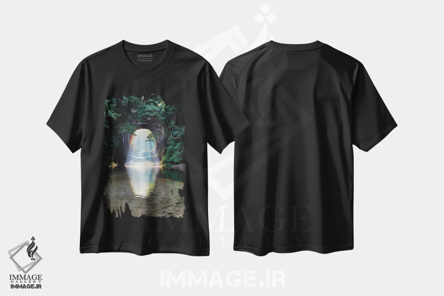 تیشرت مشکی طرح دار تابستان در ژاپن هفت، مدیوم اثر دایسوکه اوئه ماتسو | immage.ir