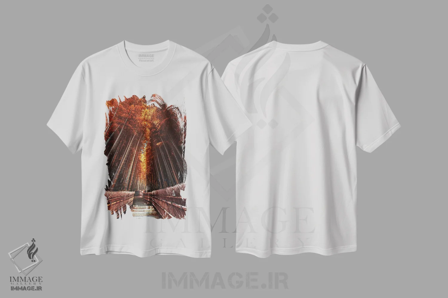 تیشرت سفید طرح دار تابستان در ژاپن نه، مدیوم اثر دایسوکه اوئه ماتسو | فروشگاه ایماژ