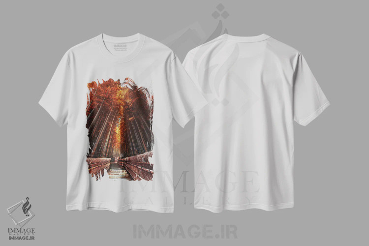 تیشرت سفید طرح دار تابستان در ژاپن نه، مدیوم اثر دایسوکه اوئه ماتسو | فروشگاه ایماژ