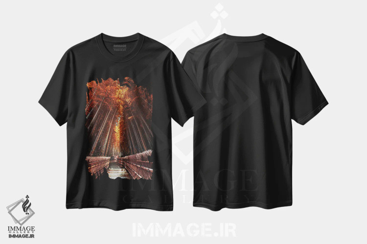 تیشرت مشکی طرح دار تابستان در ژاپن نه، مدیوم اثر دایسوکه اوئه ماتسو | immage.ir
