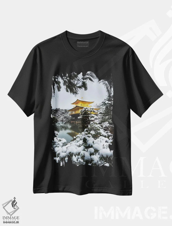 تیشرت مشکی طرح دار زمستان در ژاپن یک، مدیوم اثر دایسوکه اوئه ماتسو | immage.ir