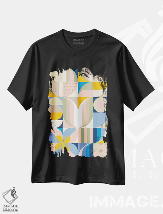 تیشرت مشکی طرح دار رؤیای لطیف اثر جن دو | immage.ir