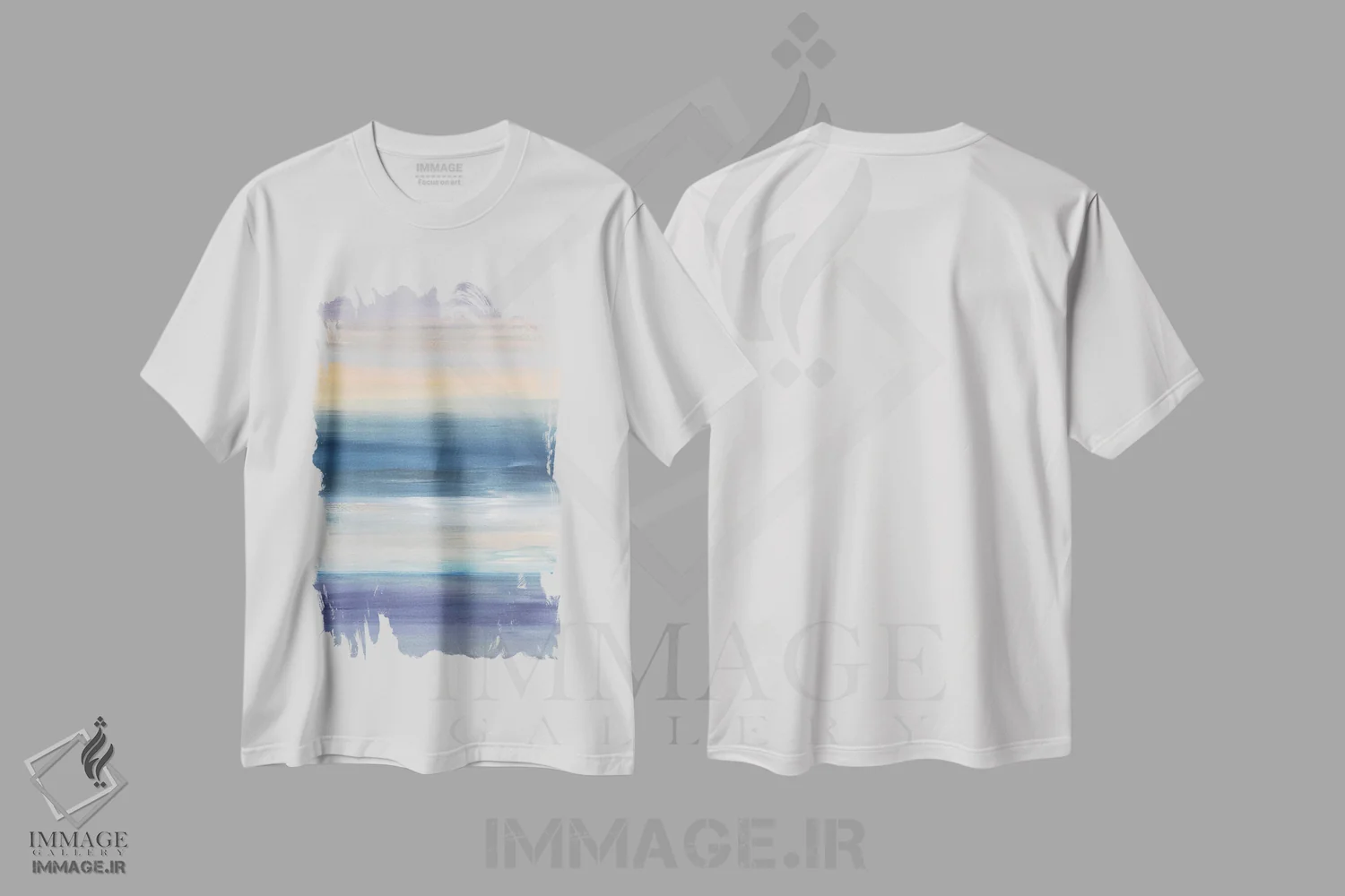 تیشرت سفید طرح دار جهش به سوی پوچی اثر آلیشیا دان | فروشگاه ایماژ