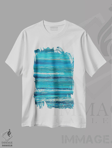 تیشرت سفید طرح دار سواحل لا هویا اثر آلیشیا دان | فروشگاه ایماژ