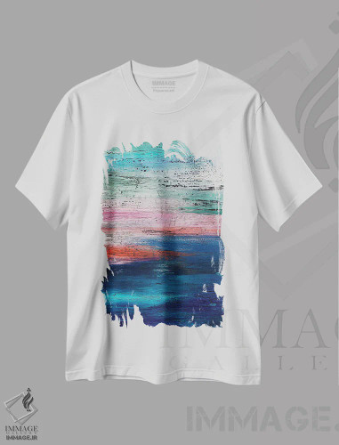 تیشرت سفید طرح دار یک شنبه صبح اثر آلیشیا دان | فروشگاه ایماژ