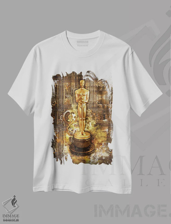 تیشرت سفید طرح دار اسکار استیم پانک، دکوراسیون جایگزین اثر دورو آرت | فروشگاه ایماژ