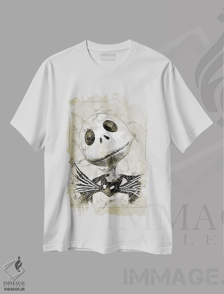 تیشرت سفید طرح دار طرح جک، هنر دیجیتال اثر دورو آرت | immage.ir