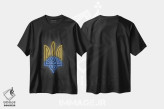 تیشرت مشکی طرح دار اوکراین، هنر دیجیتال اثر دورو آرت | فروشگاه ایماژ