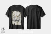 تیشرت مشکی طرح دار طرح ببر، دست نقاشی و طراحی دستی اثر دورو آرت | immage.ir