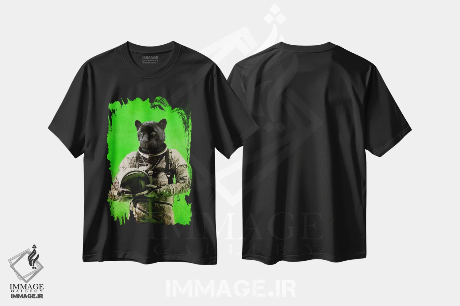 تیشرت مشکی طرح دار طعم آسمان را خواهم چشید، تزئینی اثر دورو آرت | immage.ir