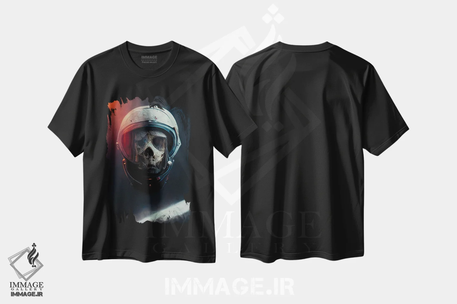 تیشرت مشکی طرح دار فضانورد مرده II، هنر دیجیتال اثر دورو آرت | immage.ir