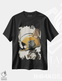 تیشرت مشکی طرح دار موش فضانورد، هنر دیجیتال اثر دورو آرت | فروشگاه ایماژ